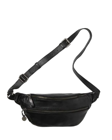 STITCH & HIDE LEATHER NEWTOWN SHOULDER CROSSBODY sling BAG BLACK - FREE WALLET POUCH