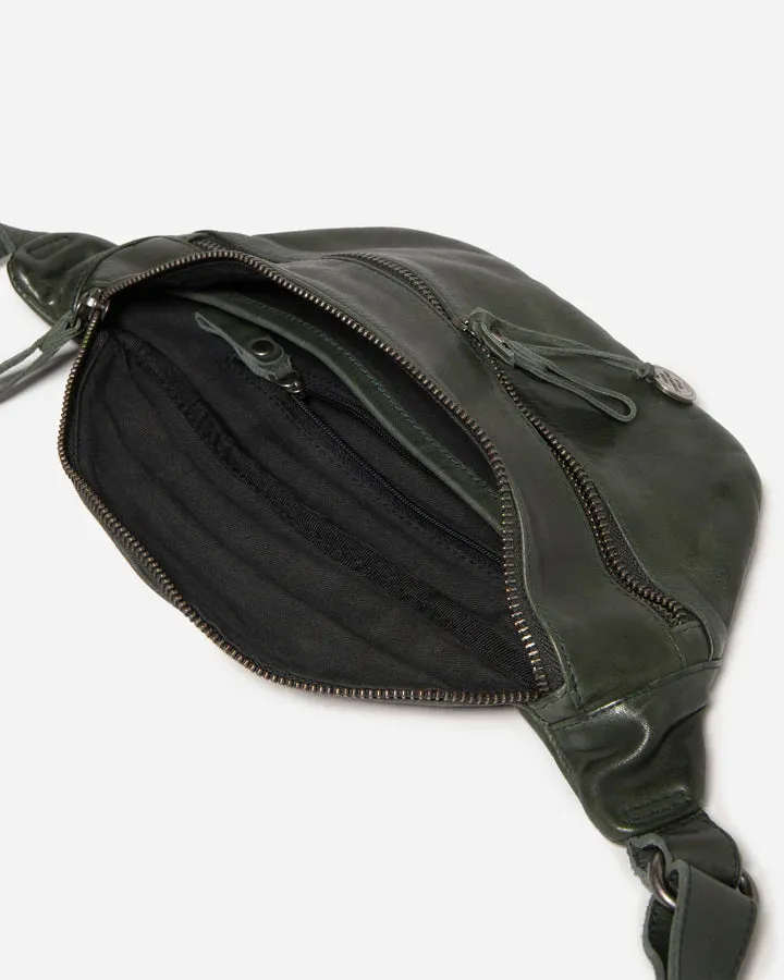 STITCH & HIDE LEATHER NEWTOWN SHOULDER CROSSBODY sling BAG petrol green - FREE WALLET POUCH