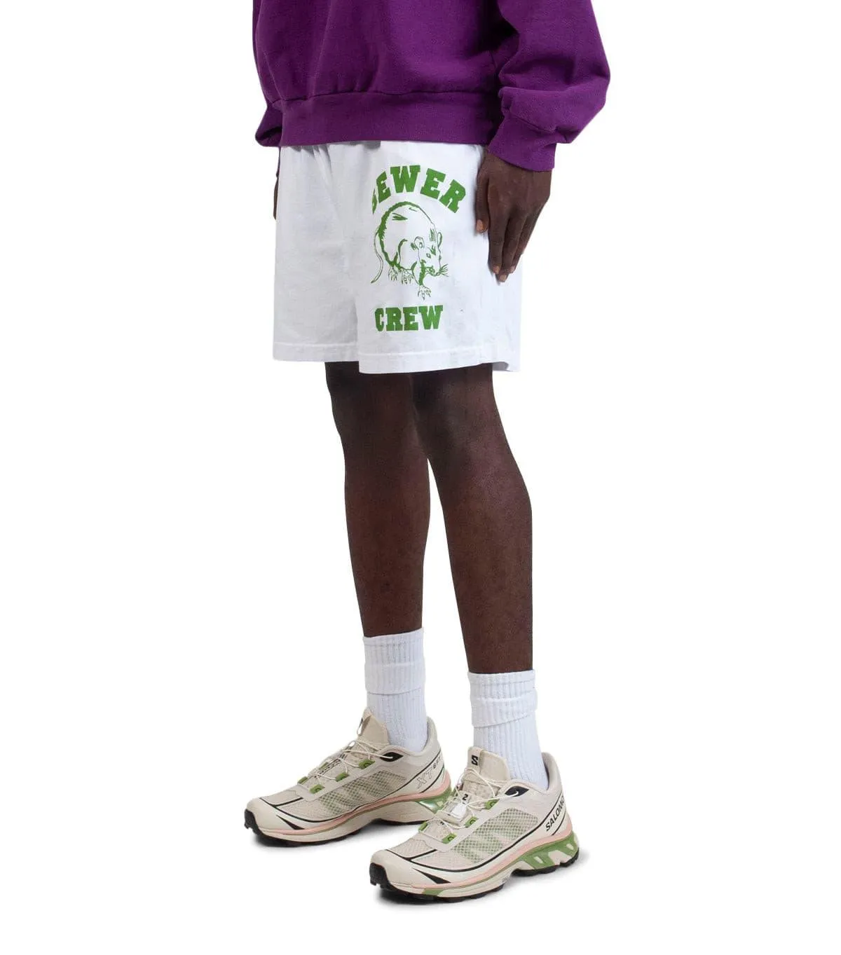 Stray Rats Sewer Crew Jammer Short White