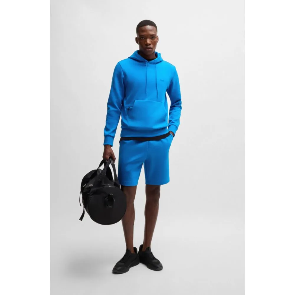 Stretch-cotton regular-fit shorts with sandwich logo
