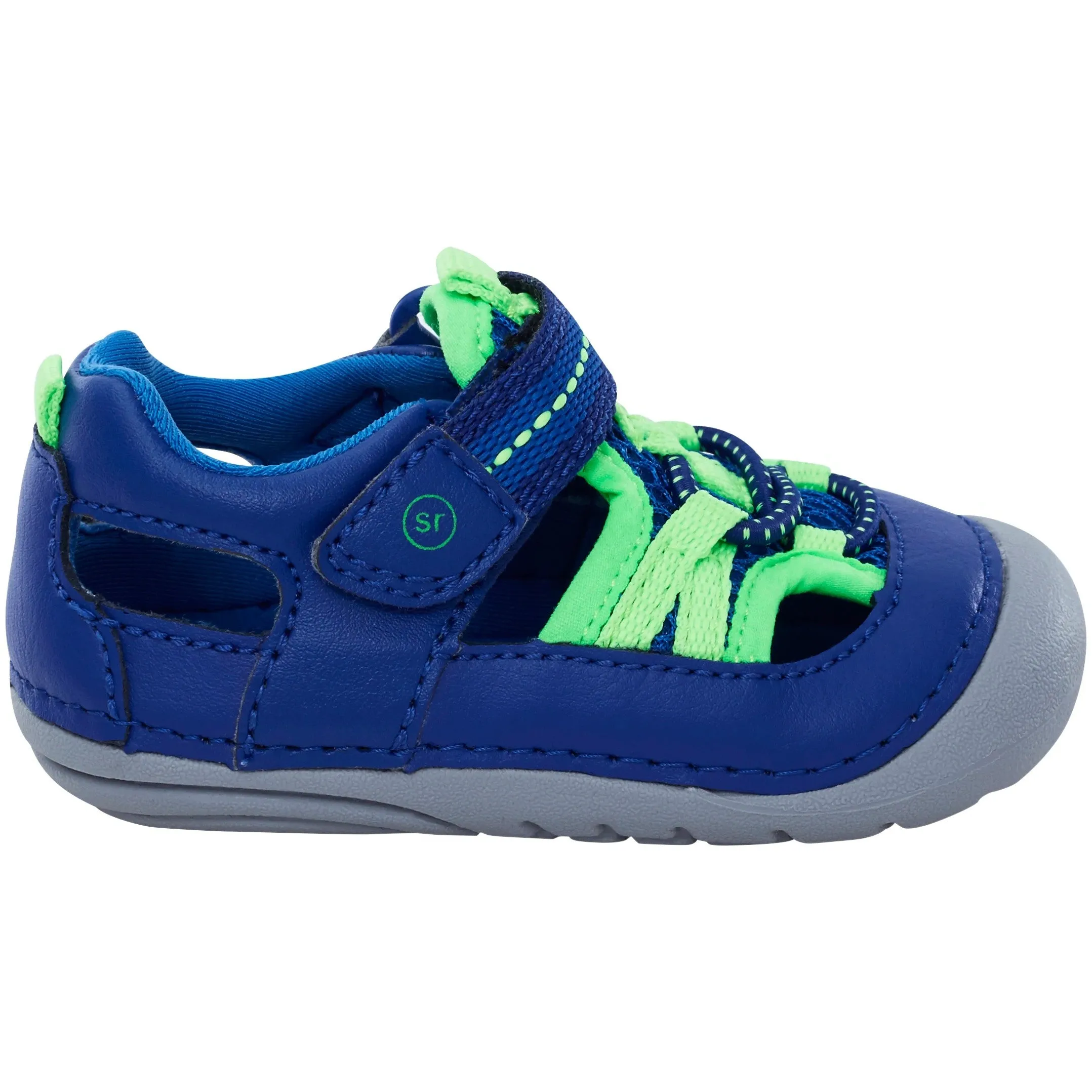 Stride Rite Blue/Lime Tobias Soft Motion Baby Sandal baby toddler sandals shoes for sale online