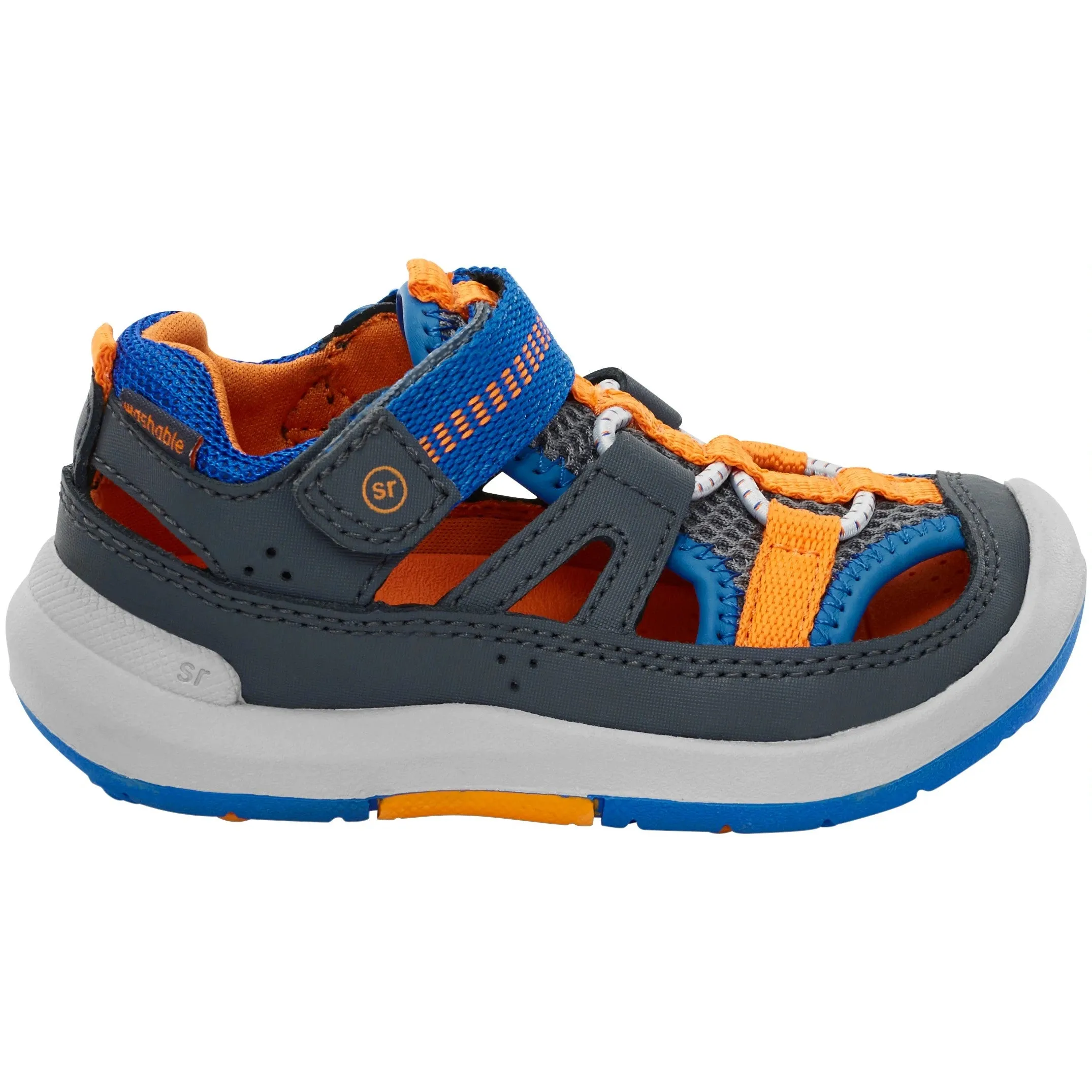 Stride Rite Grey Multi Wade Soft Motion Baby Sandal baby toddler sandals shoes for sale online