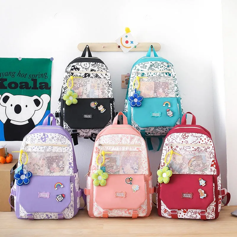Student 4-piece backpack large capacity school bag 