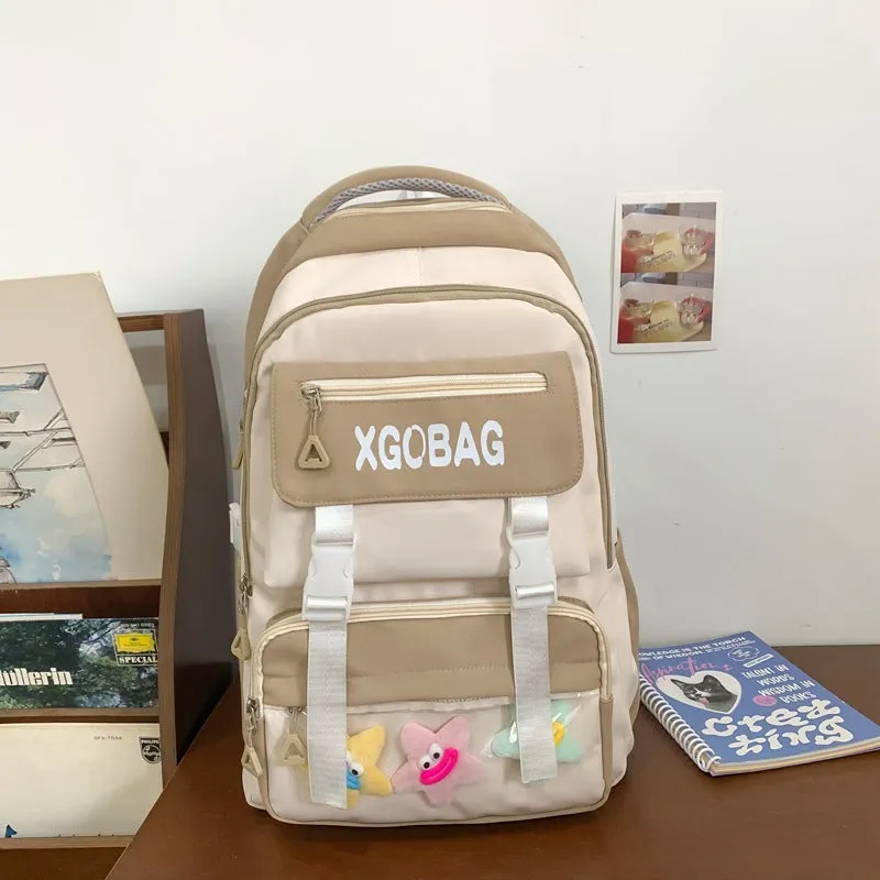Student backpack transparent niche design backpack