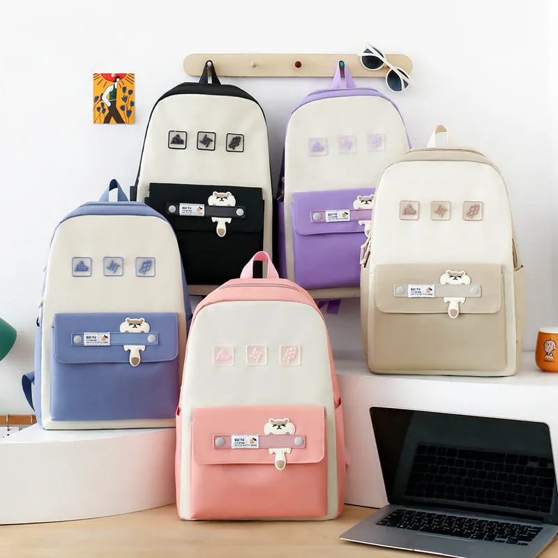 Student books, casual 4-piece backpack 