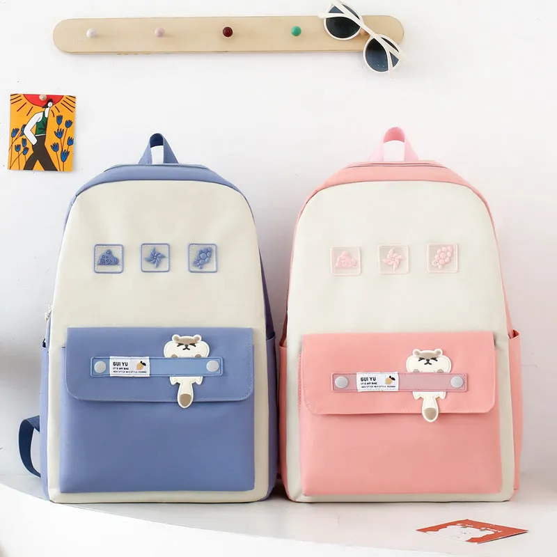 Student books, casual 4-piece backpack