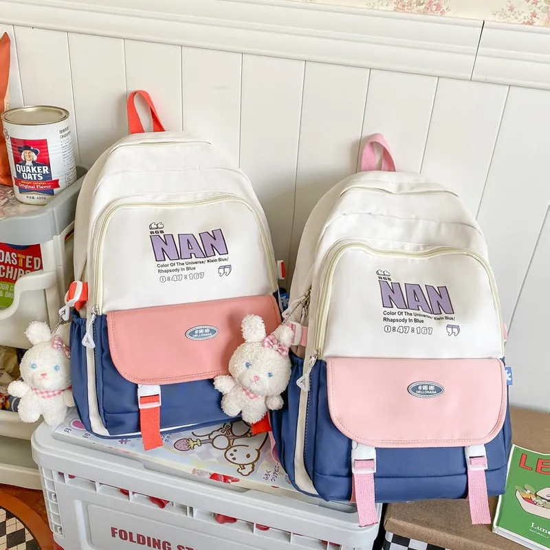Student computer school bag personalized letter backpack