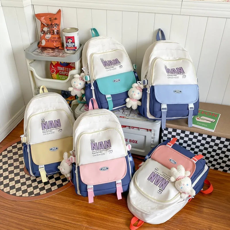 Student computer school bag personalized letter backpack 