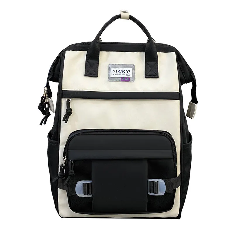 Student school bag, large capacity nylon backpack