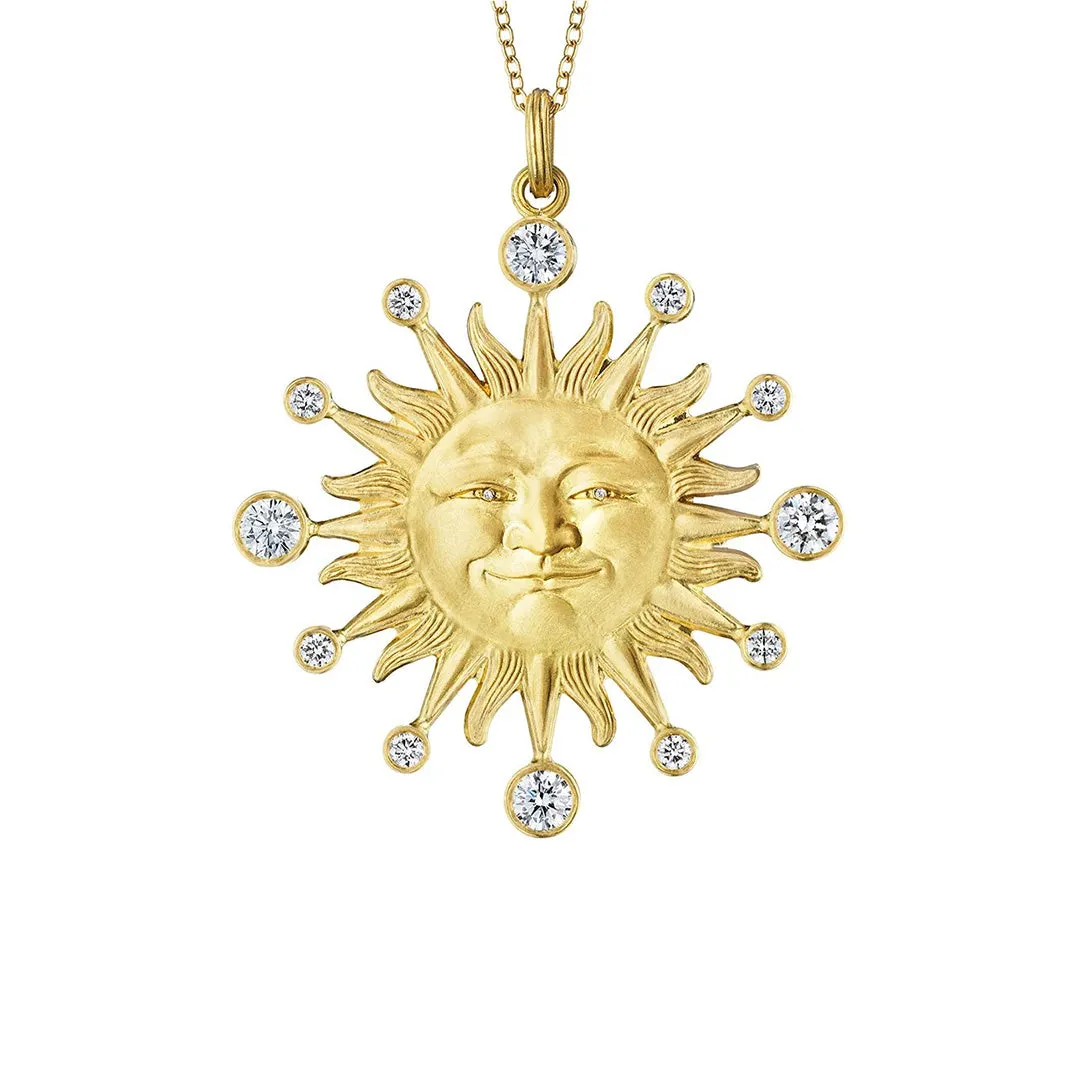 Sunface Pendant Necklace 