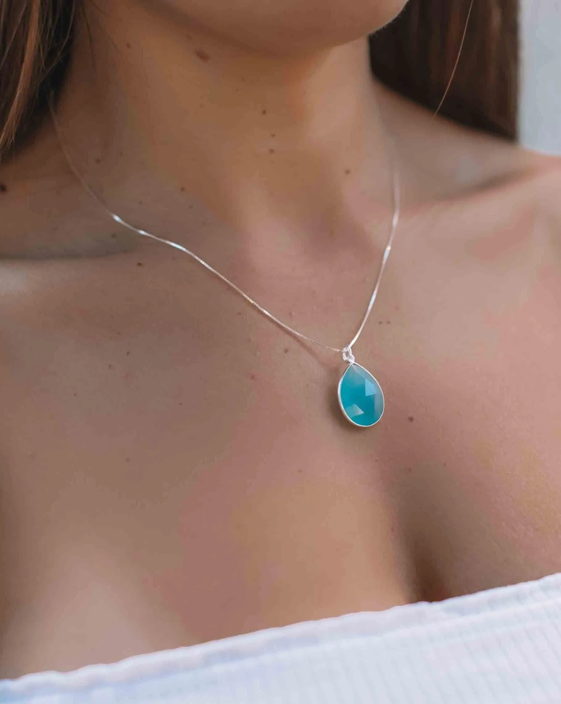 Suy Gemstone Necklace ~ Moonstone ~ Sterling Silver 925 ~MN012