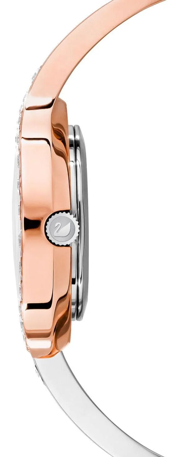 Swarovski Lovely Crystals Bangle Two-Tone Stainless Steel Silver Dial Women's Watch 5452486