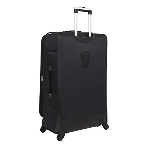 SwissGear Sion Softside Luggage with Spinner Wheels, Black, Checked-Large 29-Inch