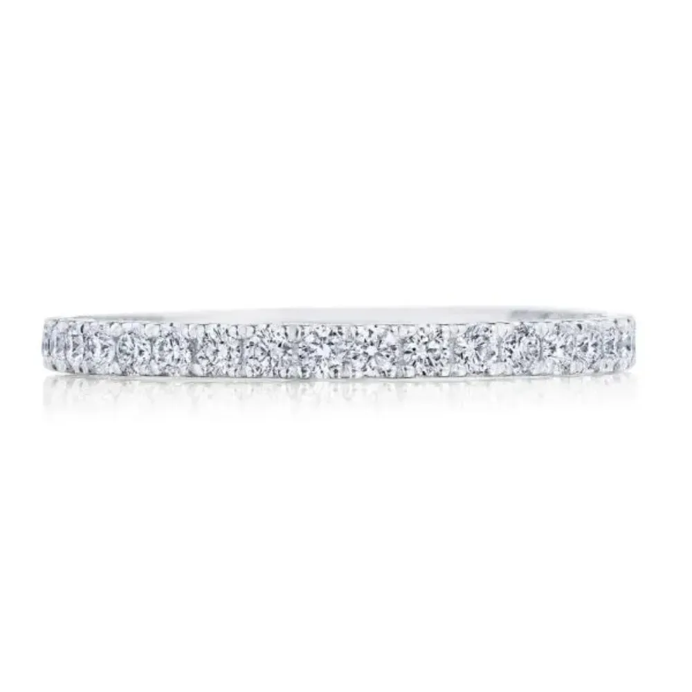 Tacori 14k Coastal Crescent French Pave Diamond Wedding Band 