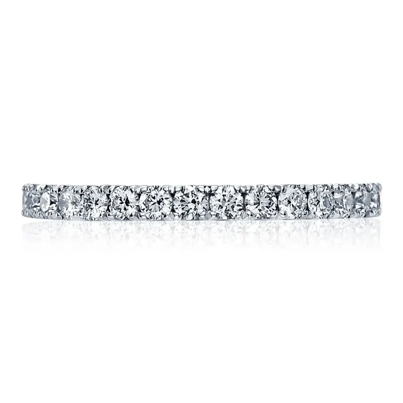 Tacori 18k Sculpted Crescent French Pave Diamond Wedding Band 