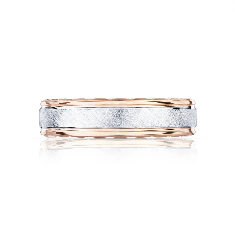 Tacori Classic 18k Brushed Center and Polished Edges 6mm Band 