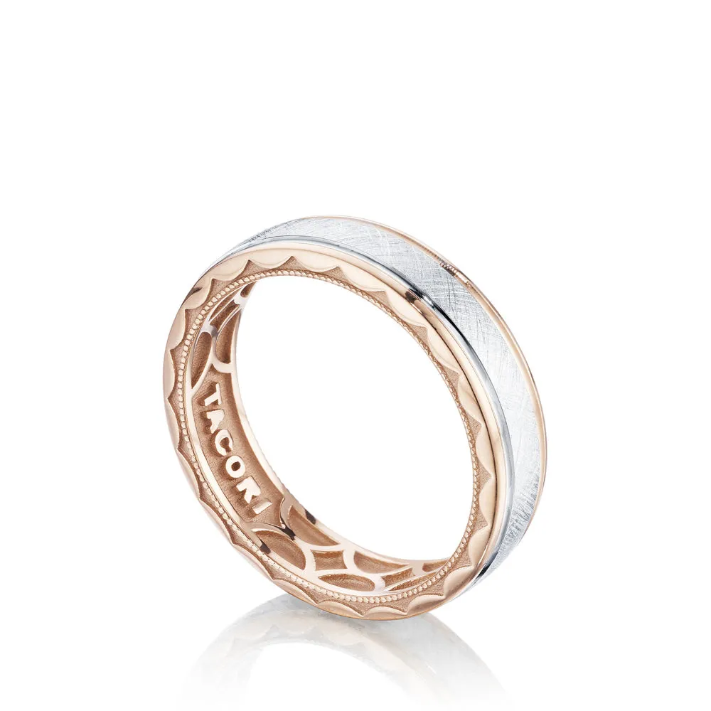 Tacori Classic 18k Brushed Center and Polished Edges 6mm Band