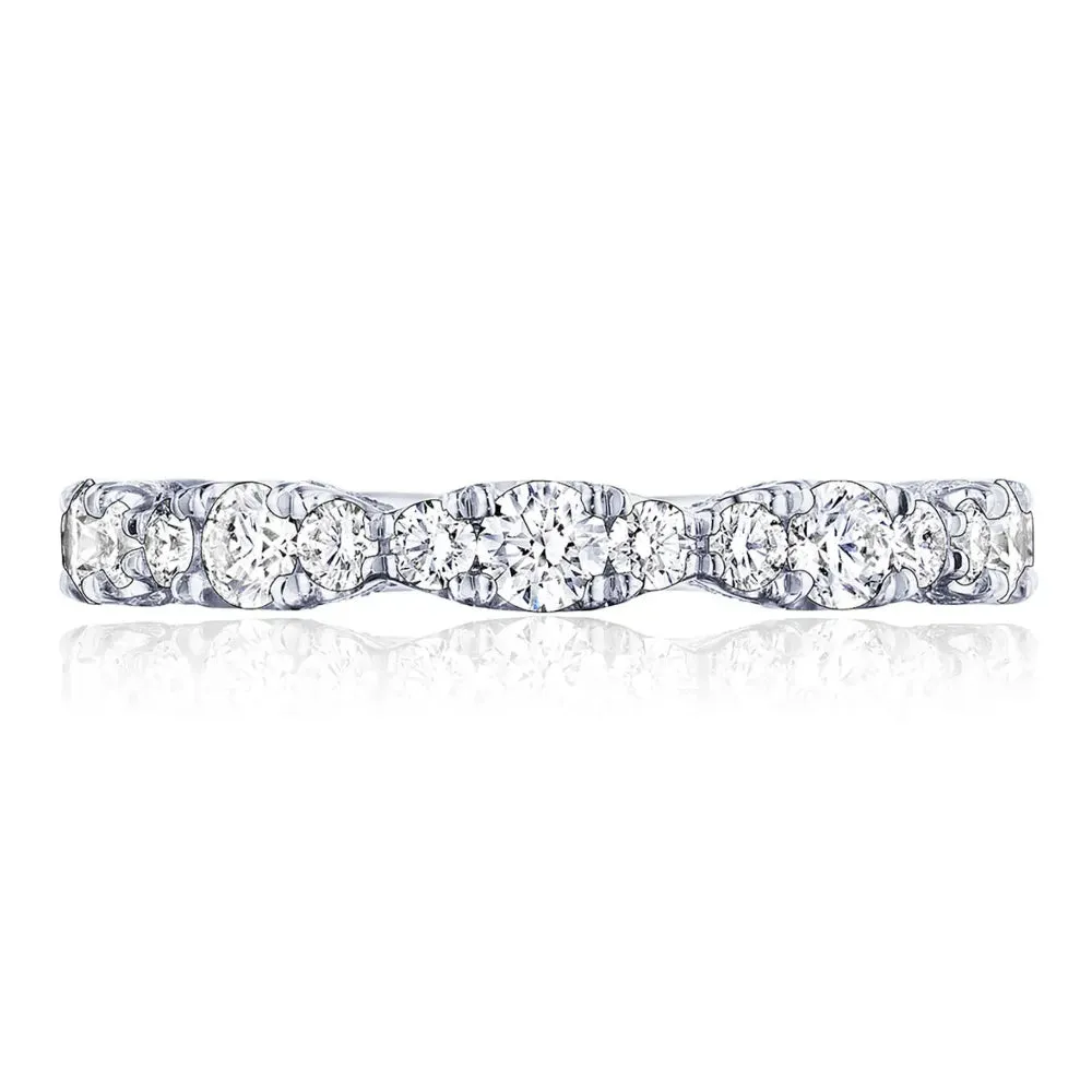 Tacori Classic Crescent, RoyalT Marquise Shape Design Detail Wedding Band 