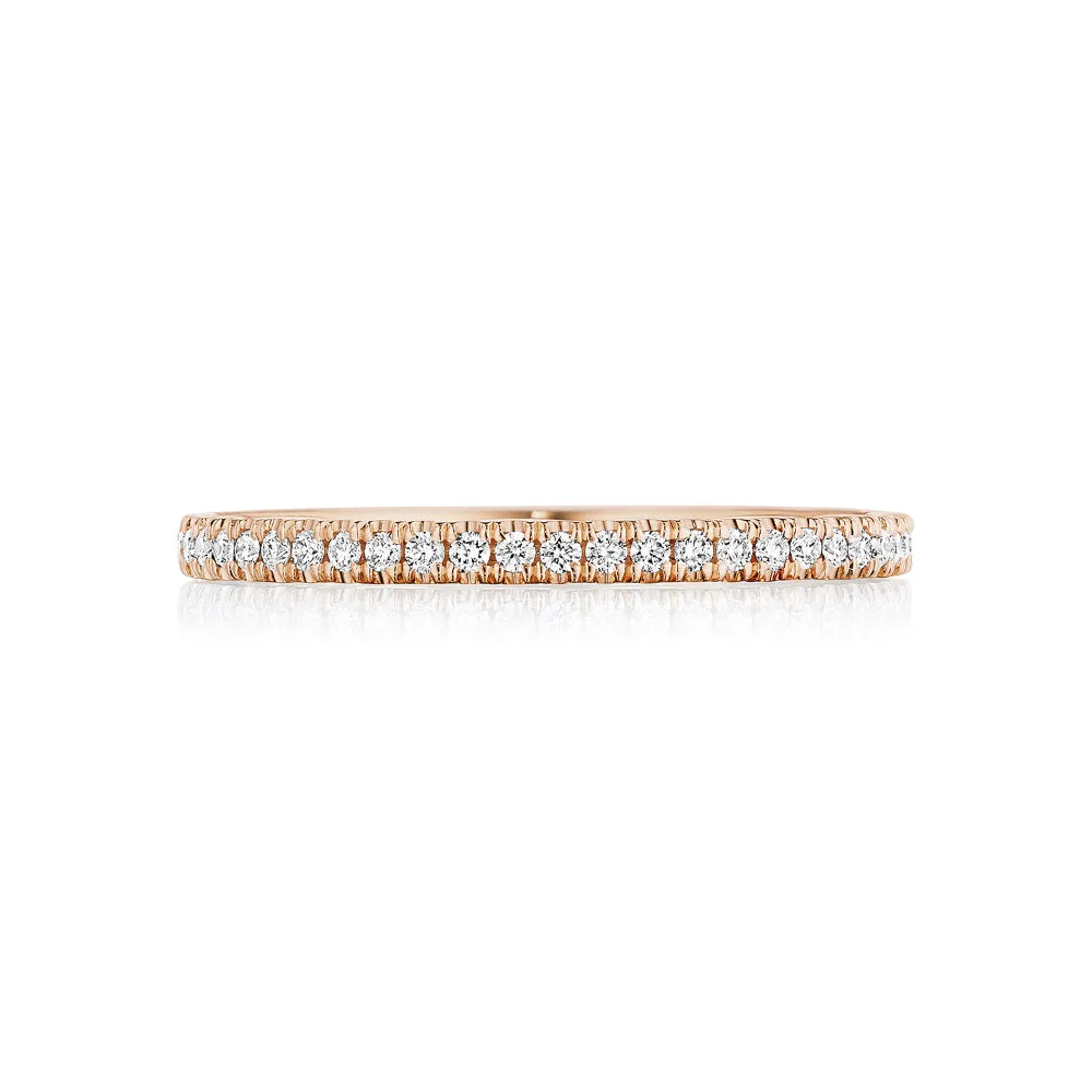 Tacori Coastal Crescent French Pave Diamond Wedding Band 