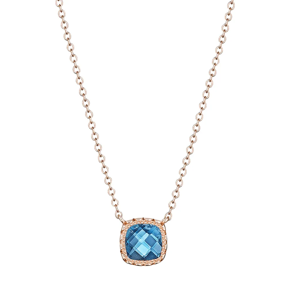 Tacori Cushion London Blue Topaz Necklace 