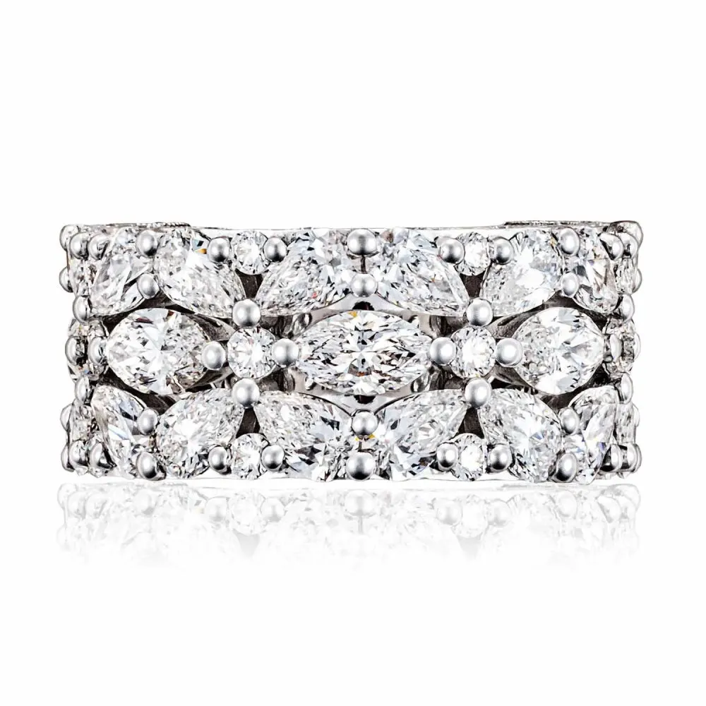 Tacori East West Marquise and Pear Mosaic Wide Band 