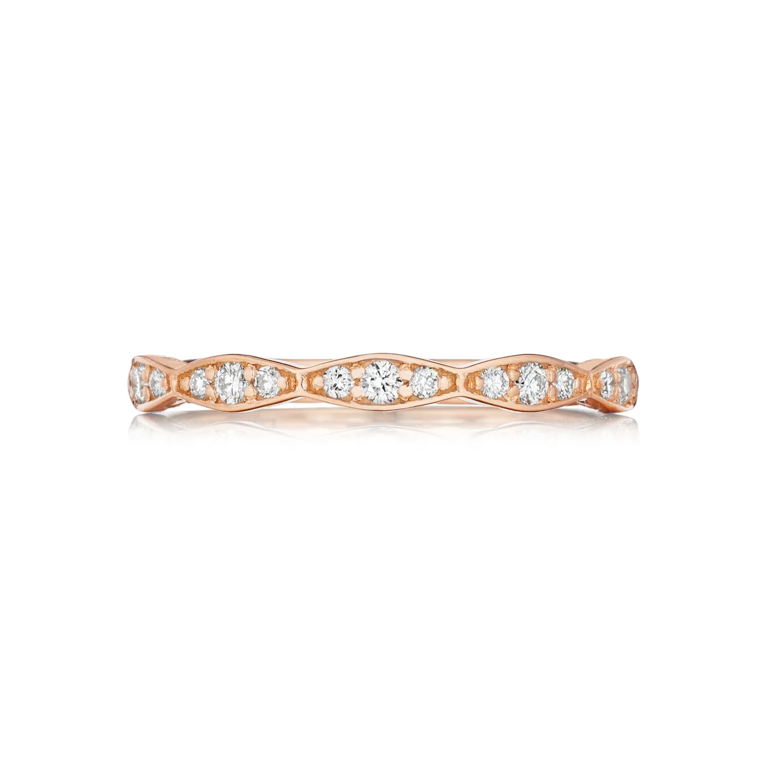 Tacori Sculpted Crescent Marquise Design Wedding Band with Diamond - Half-Way 