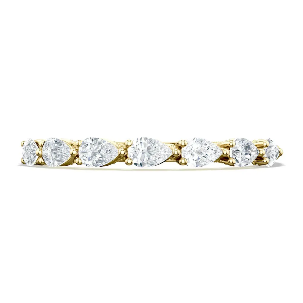 Tacori Sculpted Crescent Pear Wedding Band 