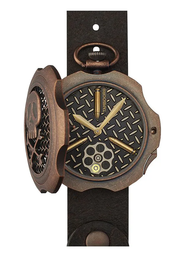 TAMBOORO Men??s watch - BULLET - DIRTY BRONZE - TB-102-BR-SL-CP