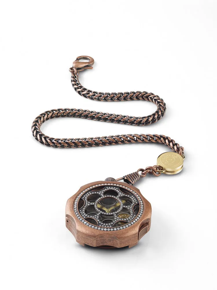 TAMBOORO Men??s watch - ONE SHOT - DIRTY BRONZE - ZIRCONIA - TB-100-BR-ZW-SL-CP