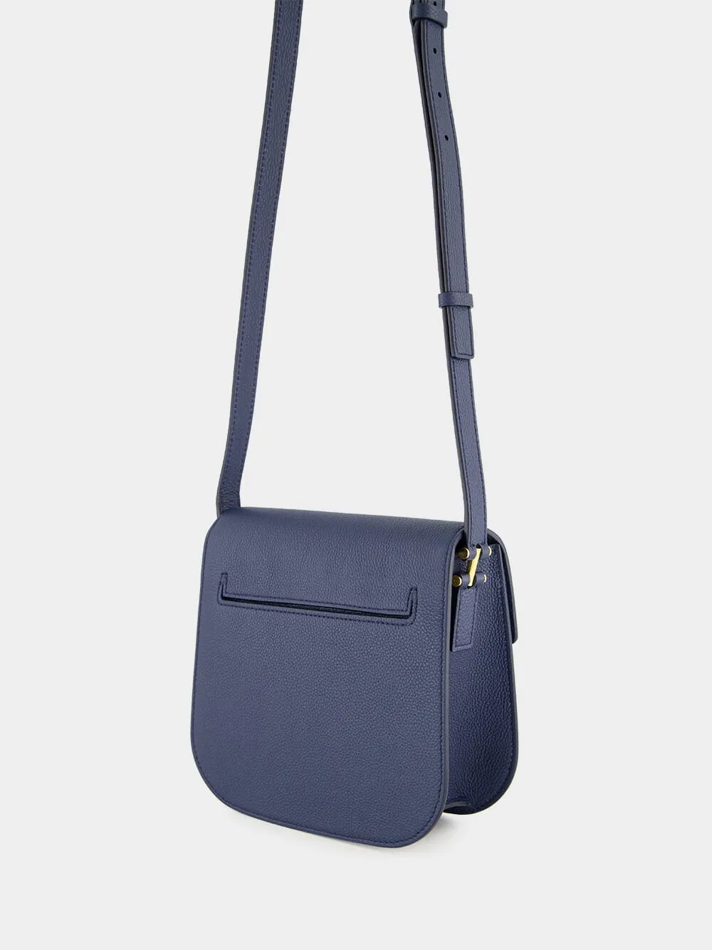 Tara Mini Crossbody in Blue Denim Leather