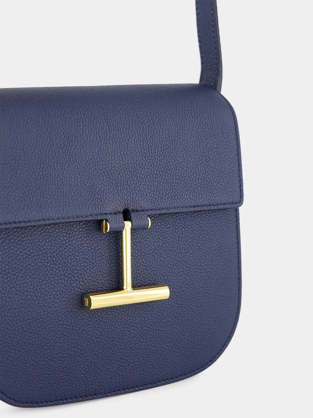 Tara Mini Crossbody in Blue Denim Leather