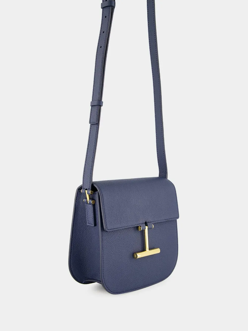 Tara Mini Crossbody in Blue Denim Leather