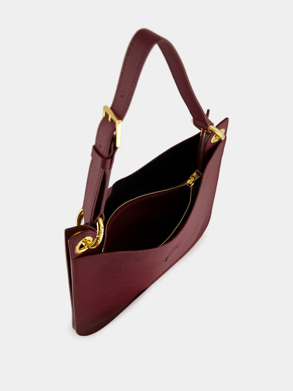 Tara Small Shoulder Bag in Red Plum