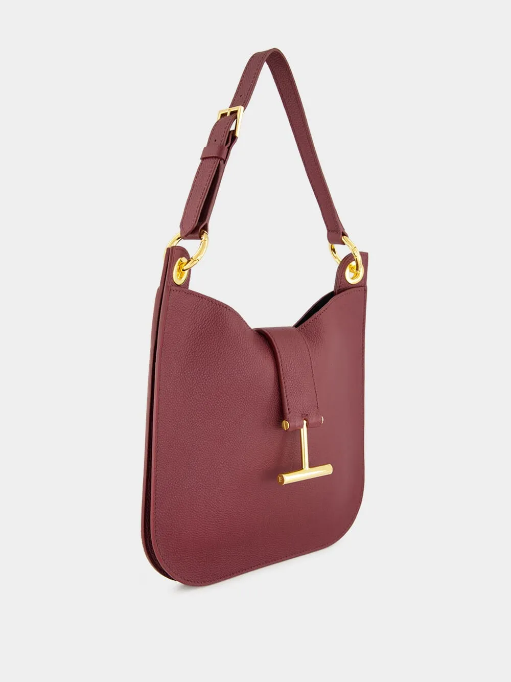 Tara Small Shoulder Bag in Red Plum