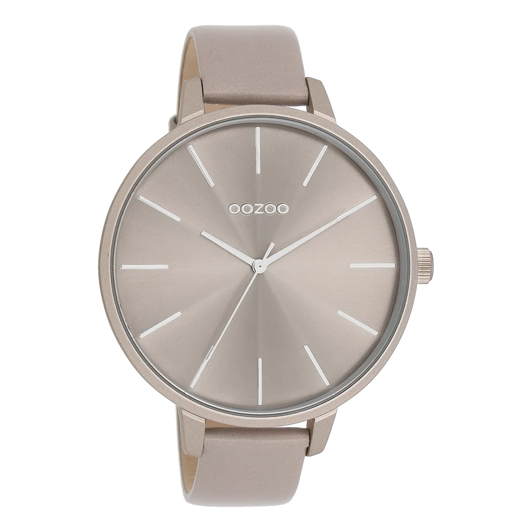Taupe OOZOO watch with leather strap - C11347
