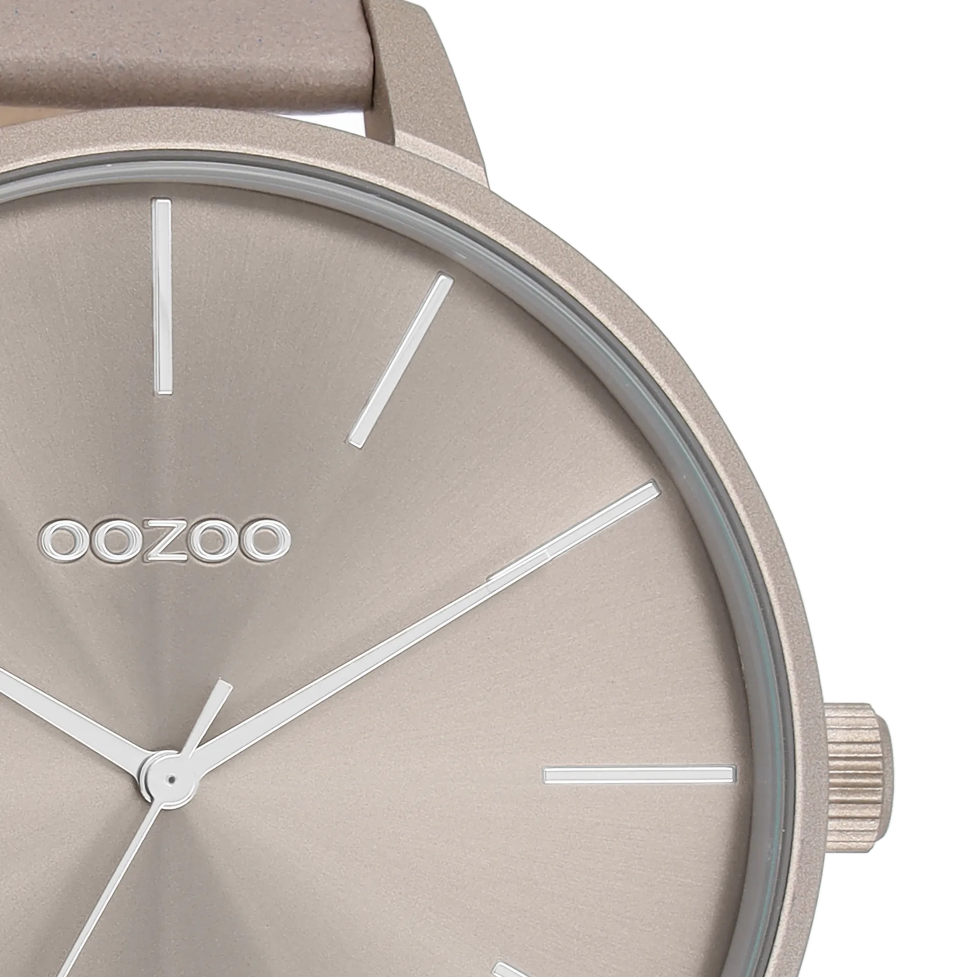 Taupe OOZOO watch with leather strap - C11347