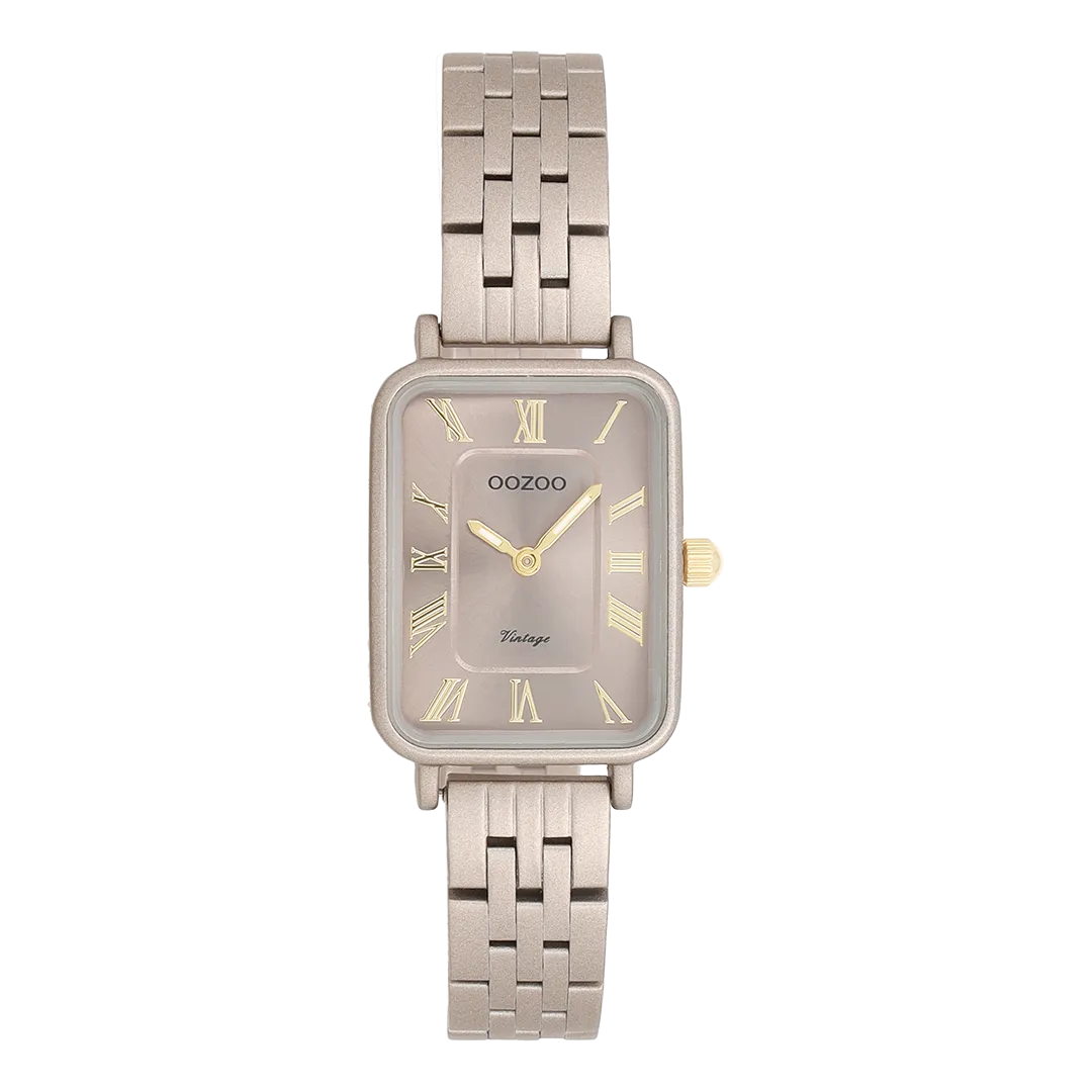 Taupe OOZOO watch with stainless steel bracelet - C20412