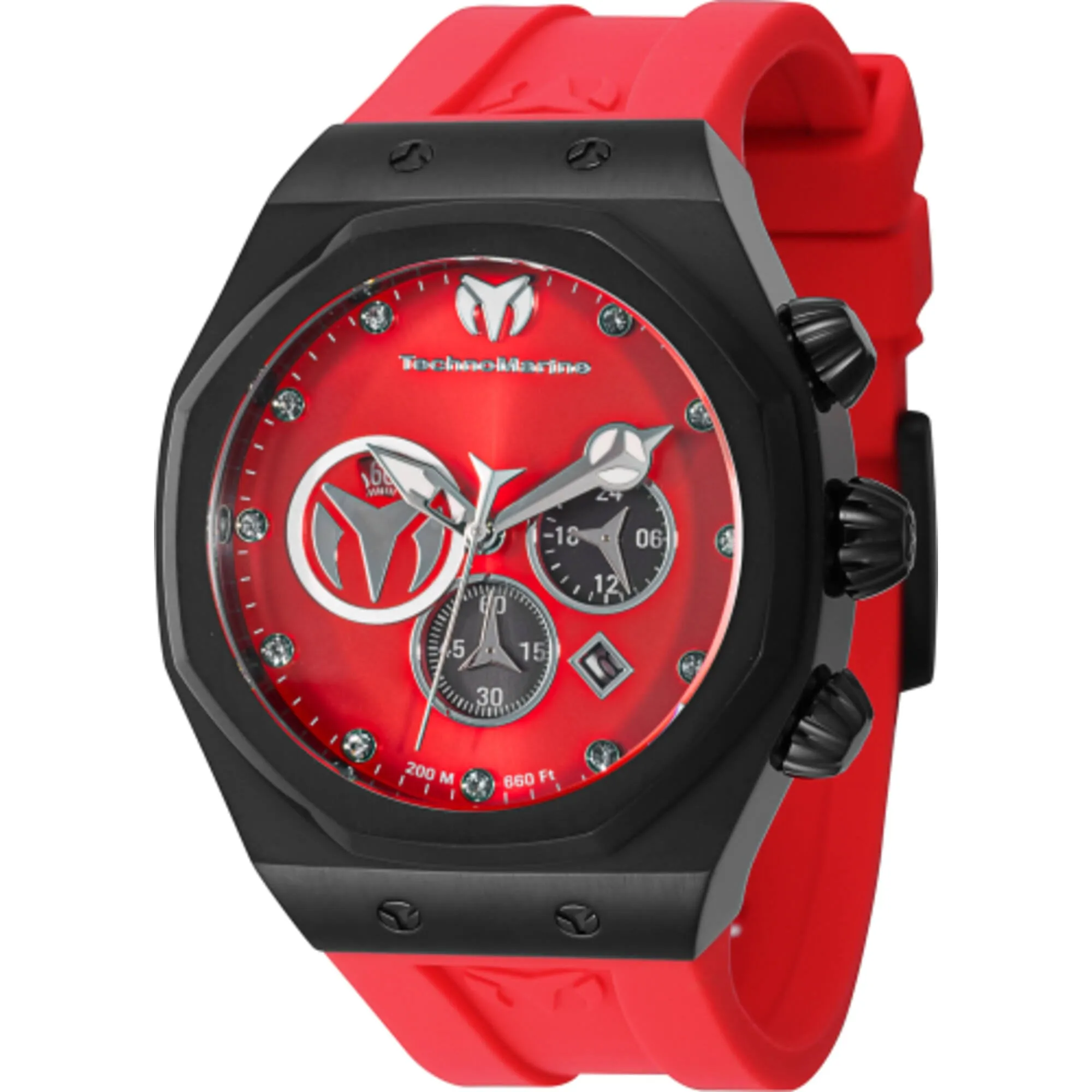 Technomarine Men's Watch - Reef Sun Quartz Chronograph Red Silicone Strap | TM-523003 