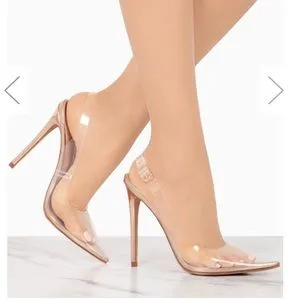 Terry Rose Gold Sling back heels