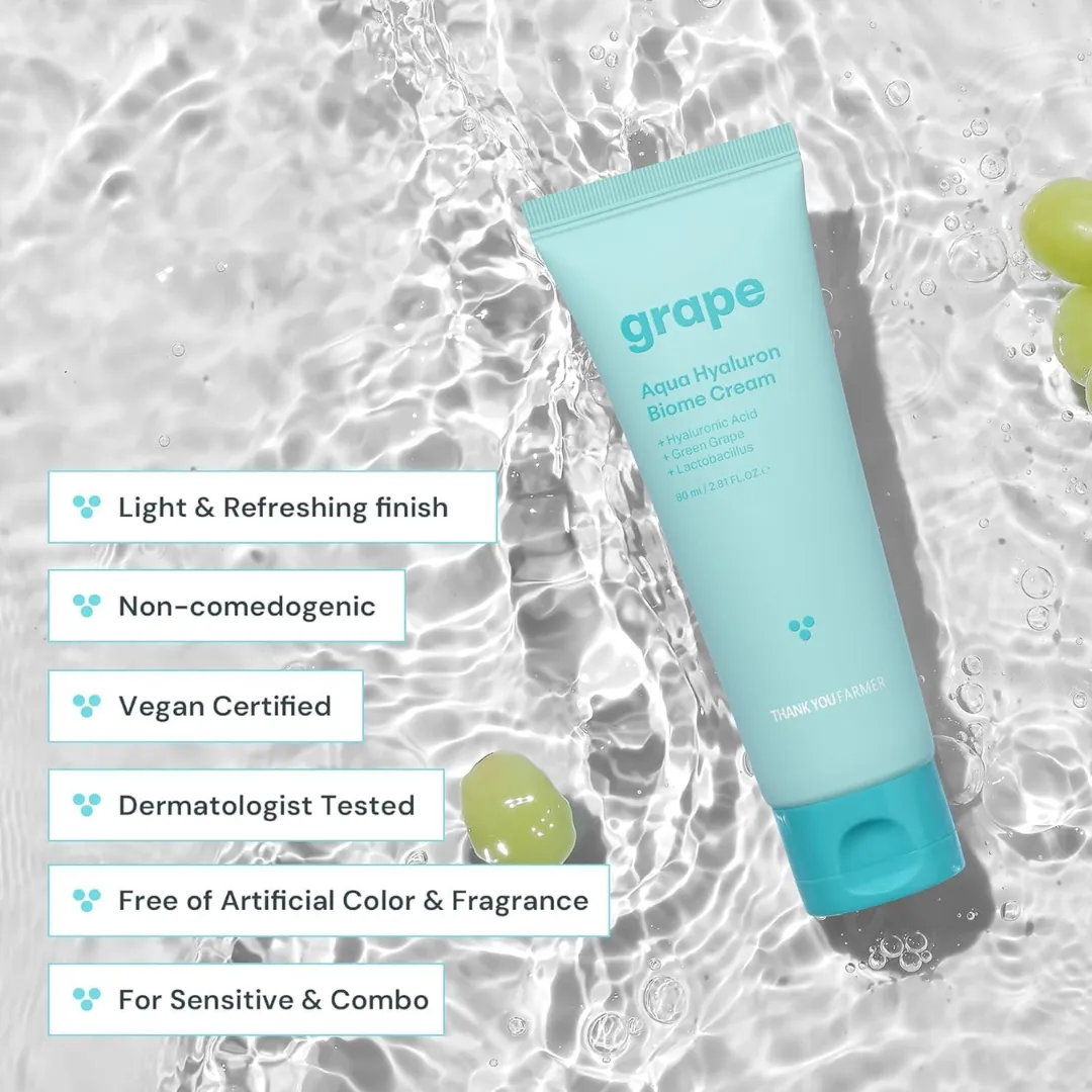 Thank You Farmer Grape Aqua Hyaluron Biome Cream