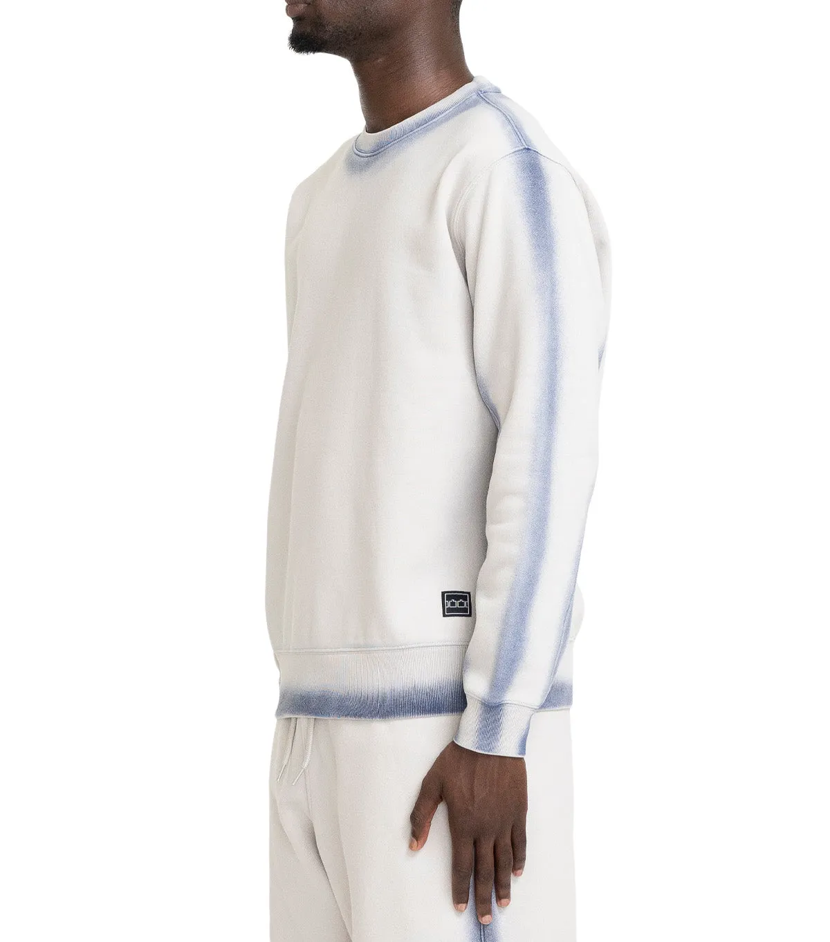 The Trilogy Tapes Overdyed Crew Grey Blue