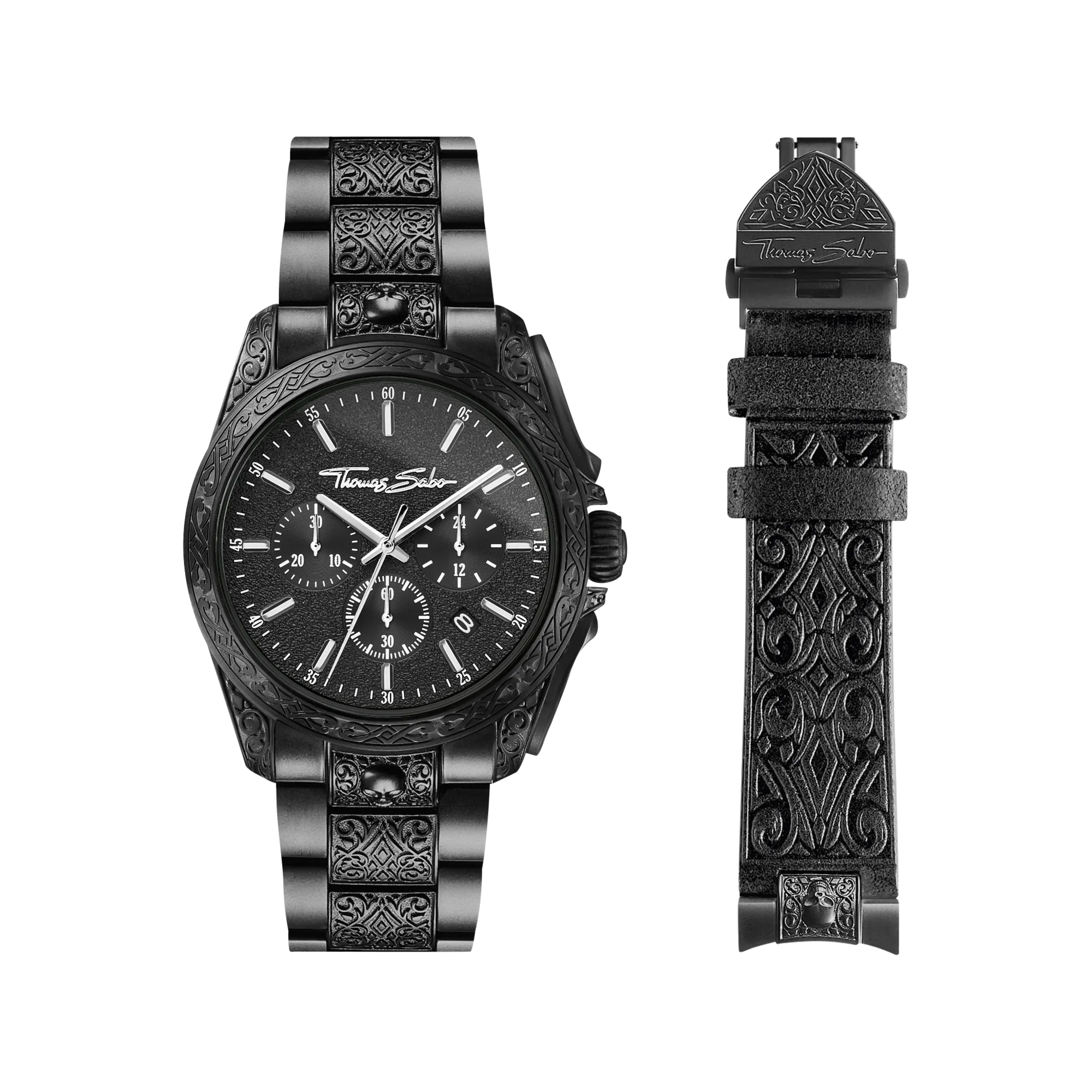 Thomas Sabo Men's watch Rebel at heart Chronograph black 