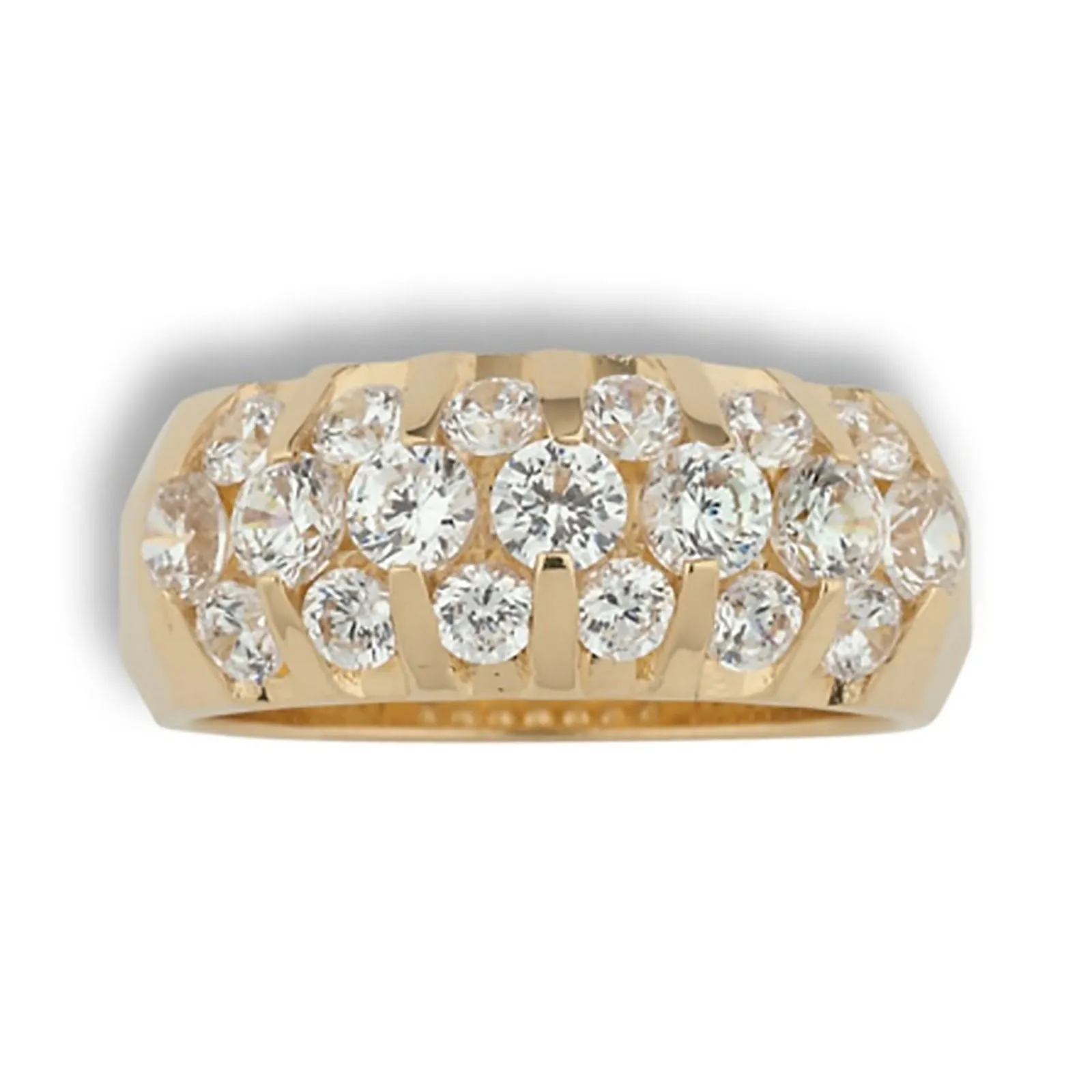 Three-Row Diamond Band 