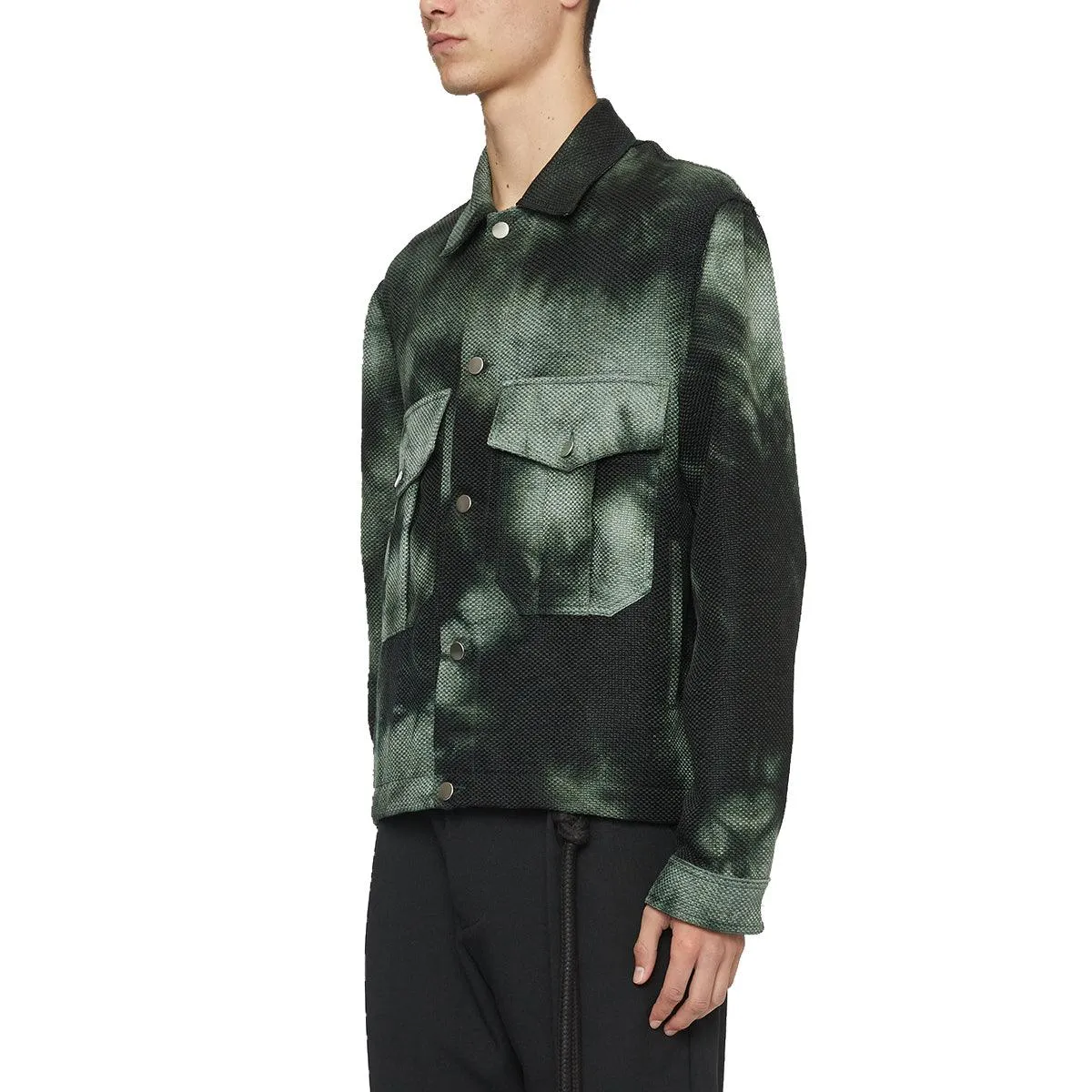 Tie Dye Military Jacket 'Green'