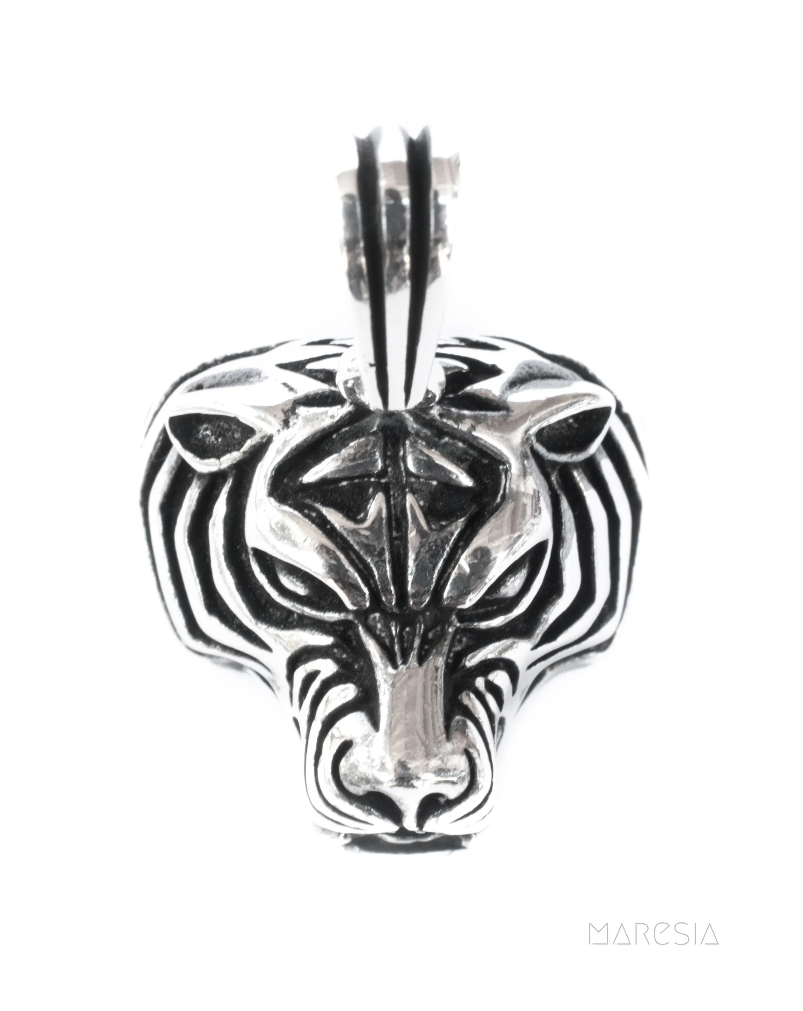 Tiger Men's Pendant ~ Sterling Silver 925 ~