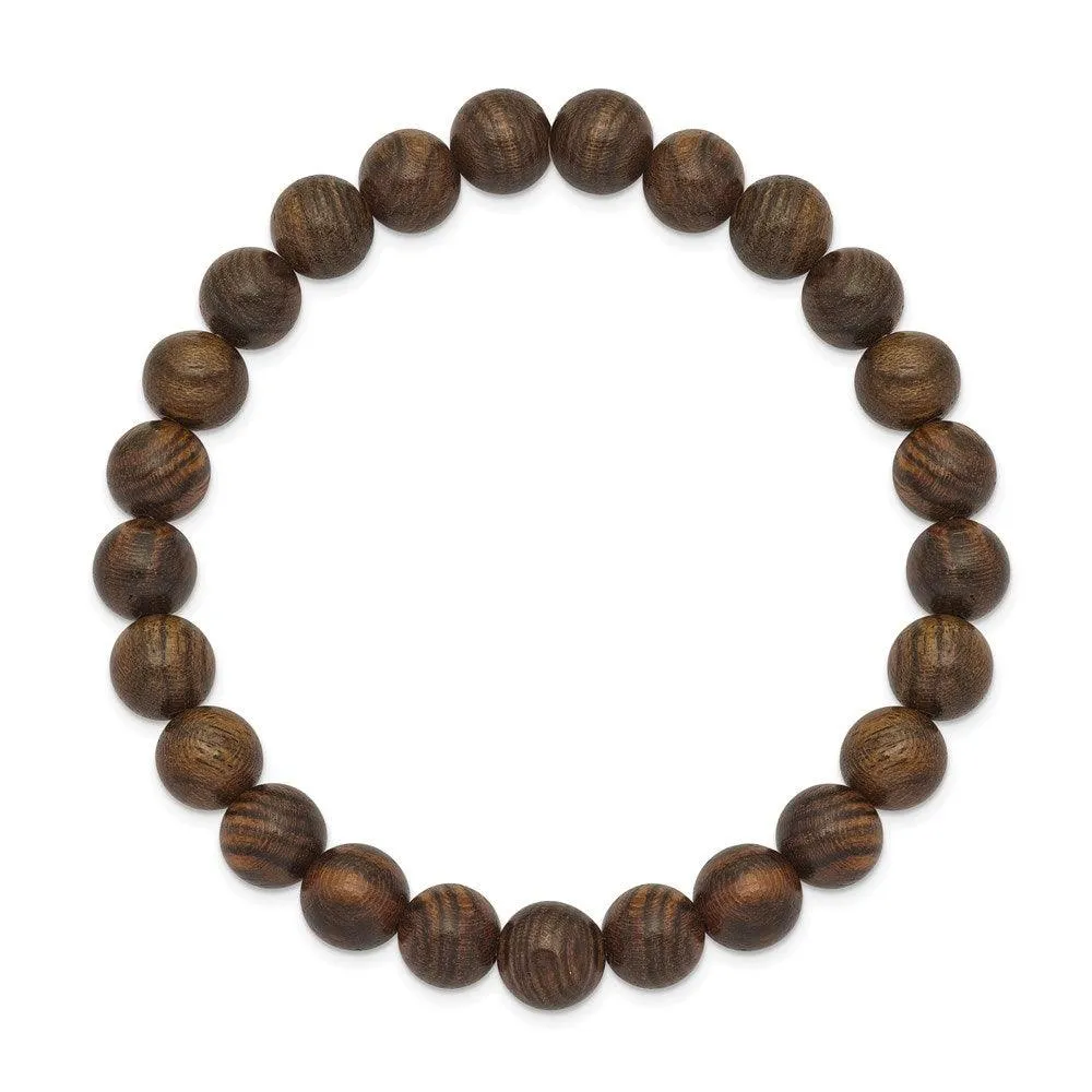 Tigerwood Bead Stretch Bracelet