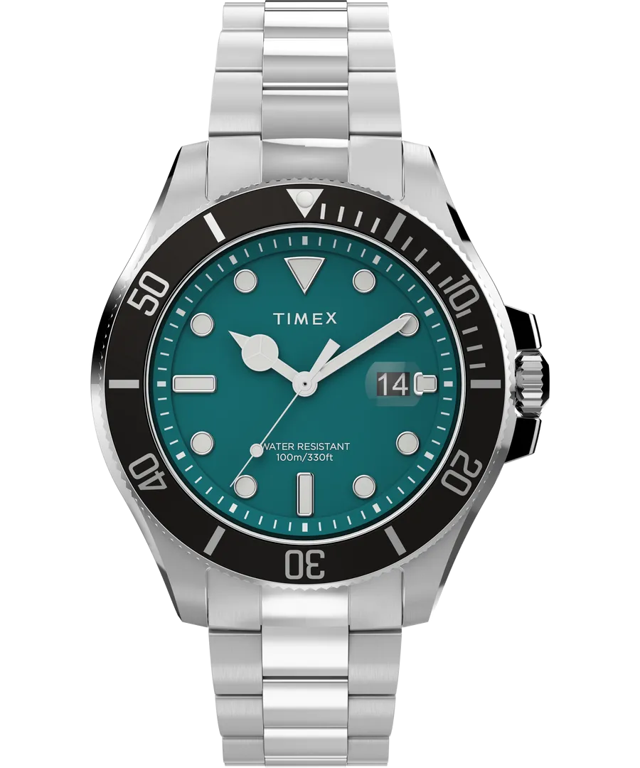 Timex Harborside Coast 43mm Stainless Steel Bracelet Watch TW2V91900 