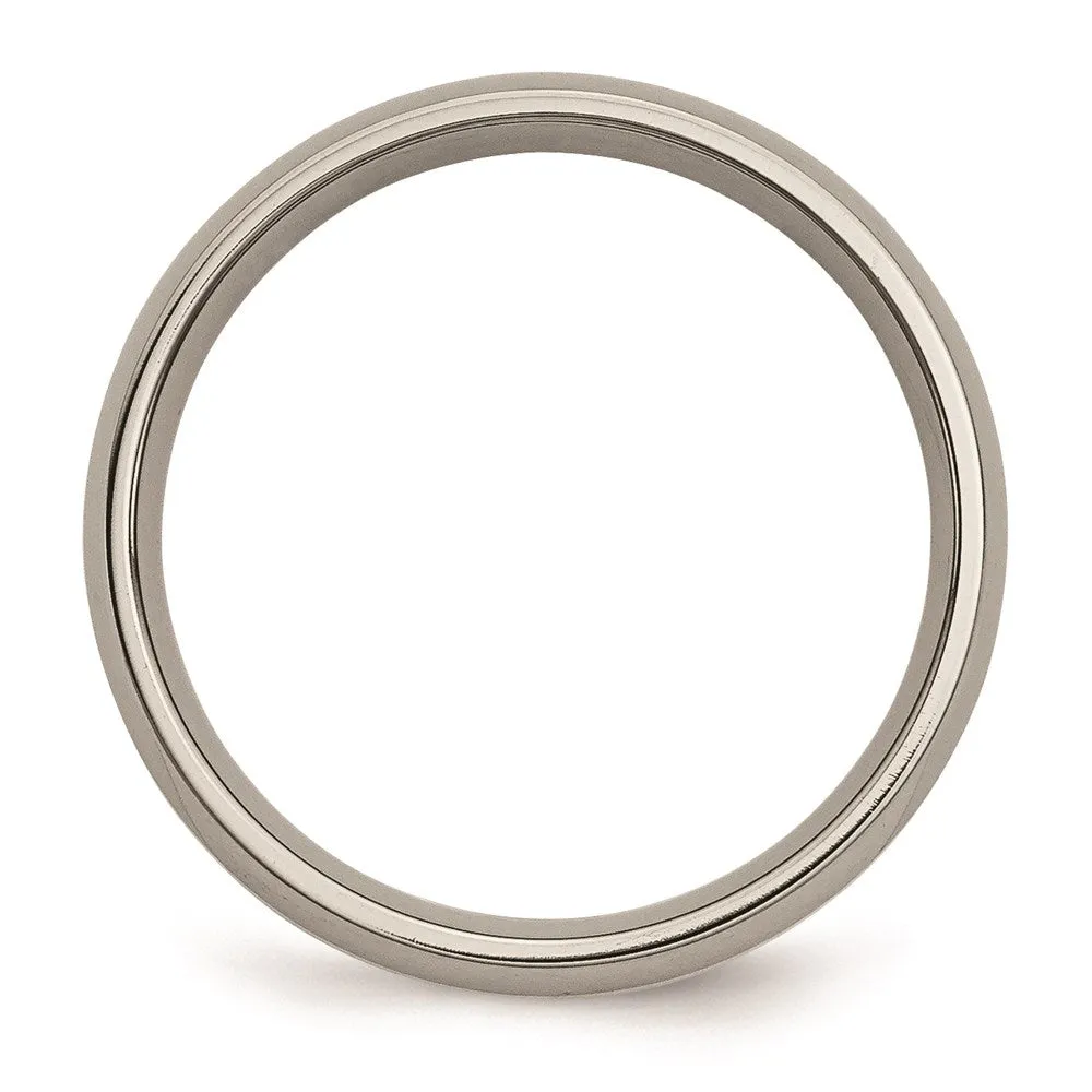 Titanium 14k Yellow Inlay 5mm Polished Band | TB221