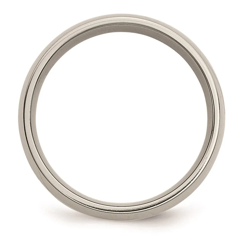 Titanium 14k Yellow Inlay 8mm Polished Band | TB224