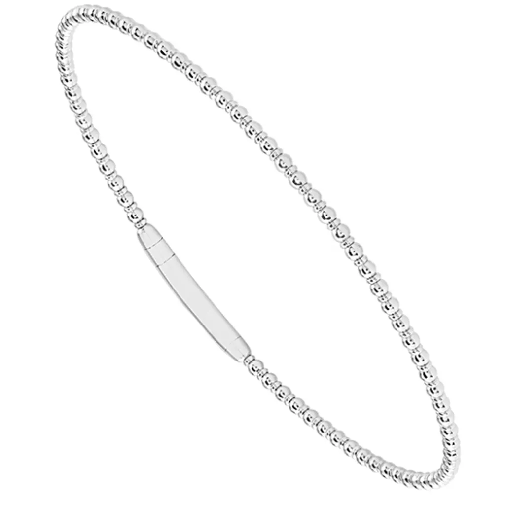 Titanium And 14K White Gold Flexie Bracelet 